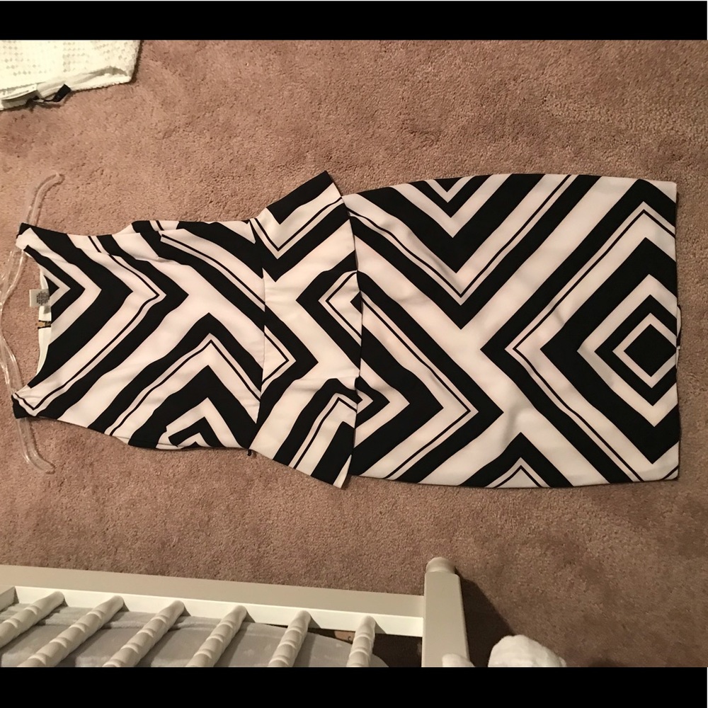 Striped peplum midi dress